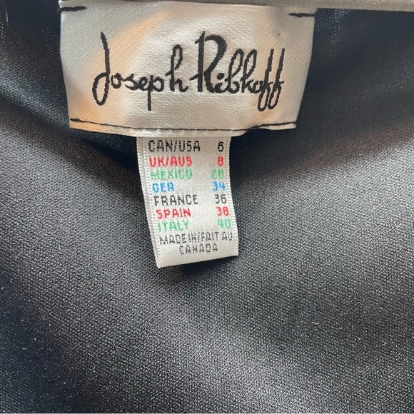 Joseph Ribkoff Zebra Print Asymmetrical Wrap Dress Women's Size 6 Black White - Picture 2 of 7